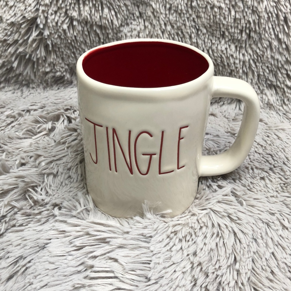 Rae Dunn JINGLE Red & White Holiday Christmas Mug